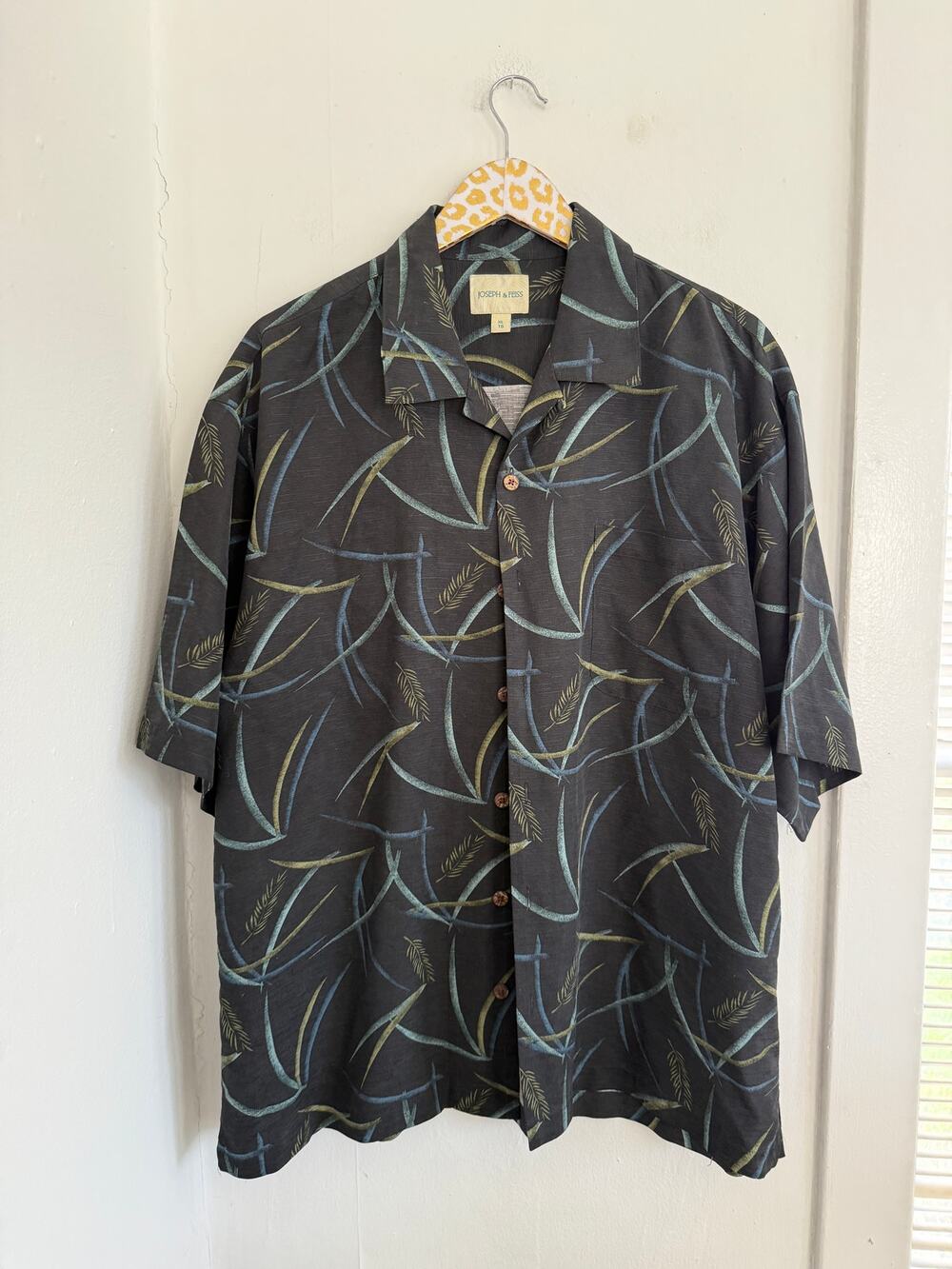 Joseph & Feiss Men's Silk Button Front Shirt | Size XL